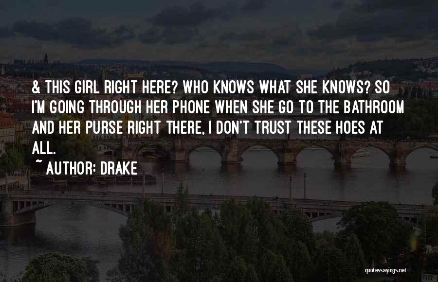 Can't Trust Hoes Quotes By Drake