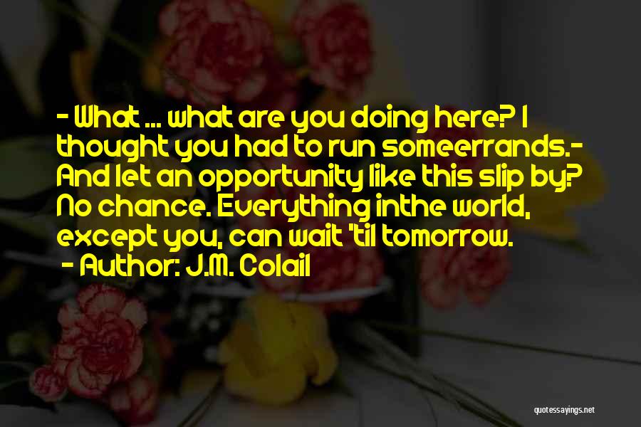 Can't Wait Until Tomorrow Quotes By J.M. Colail