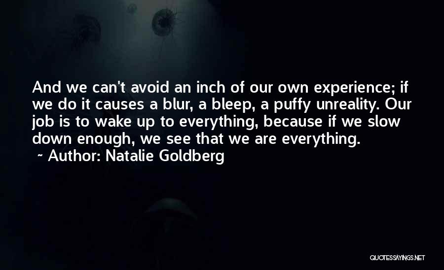 Can't Wake Up Quotes By Natalie Goldberg