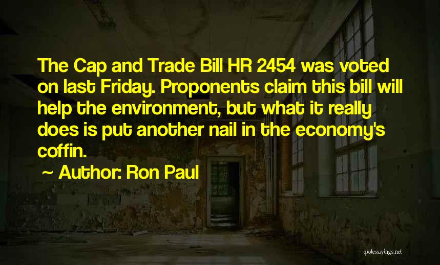 Cap And Trade Quotes By Ron Paul
