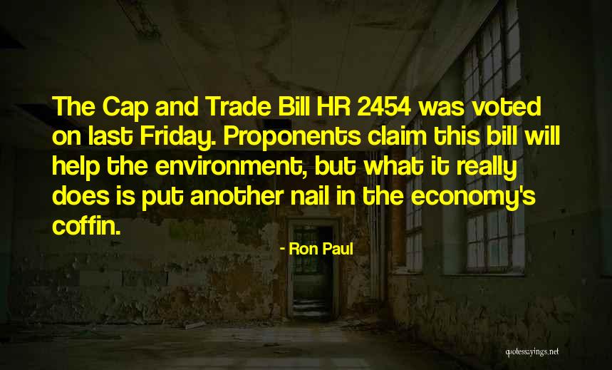 Cap And Trade Quotes By Ron Paul