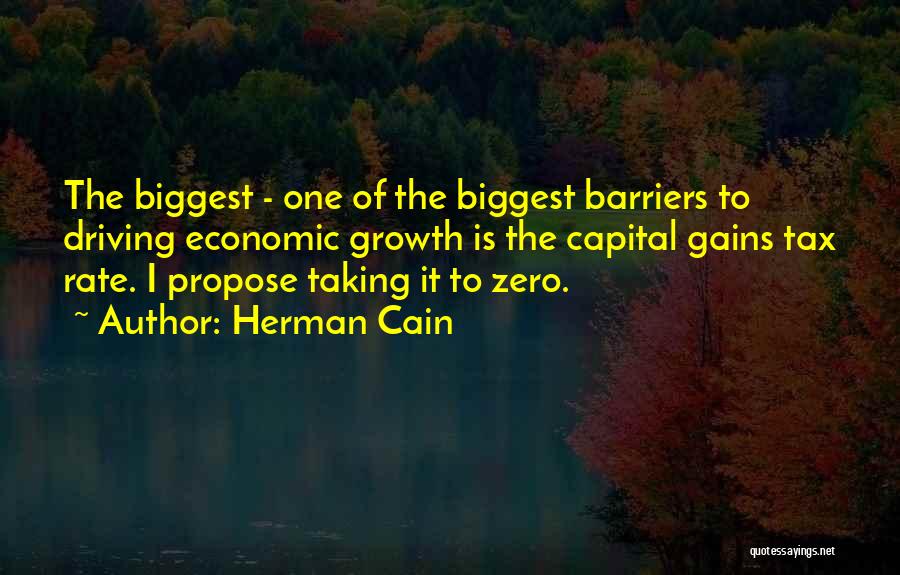 Capital Gains Quotes By Herman Cain