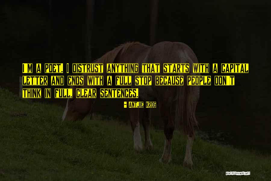 Capital Letters And Quotes By Antjie Krog Capital Letters And Quotes By Antjie Krog