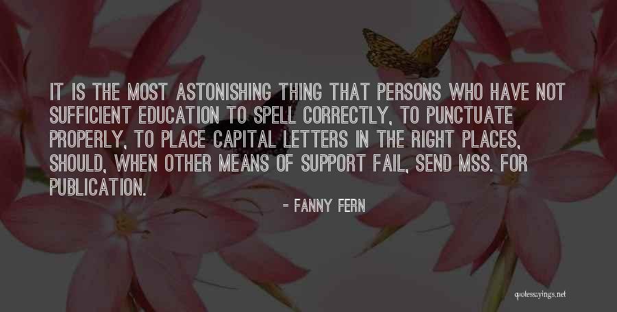 Capital Letters And Quotes By Fanny Fern