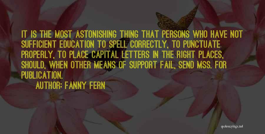 Capital Letters Quotes By Fanny Fern