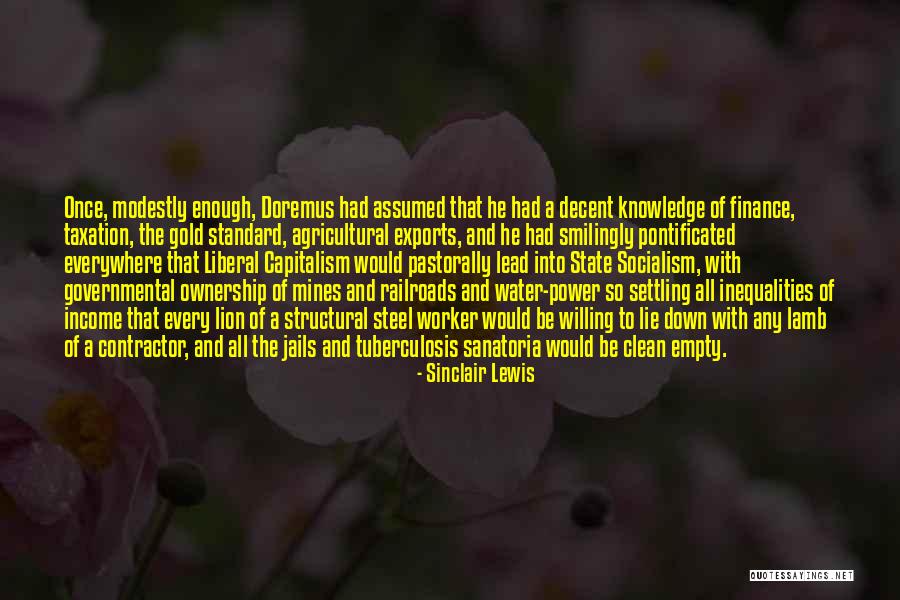 Capitalism And Socialism Quotes By Sinclair Lewis Capitalism And Socialism Quotes By Sinclair Lewis