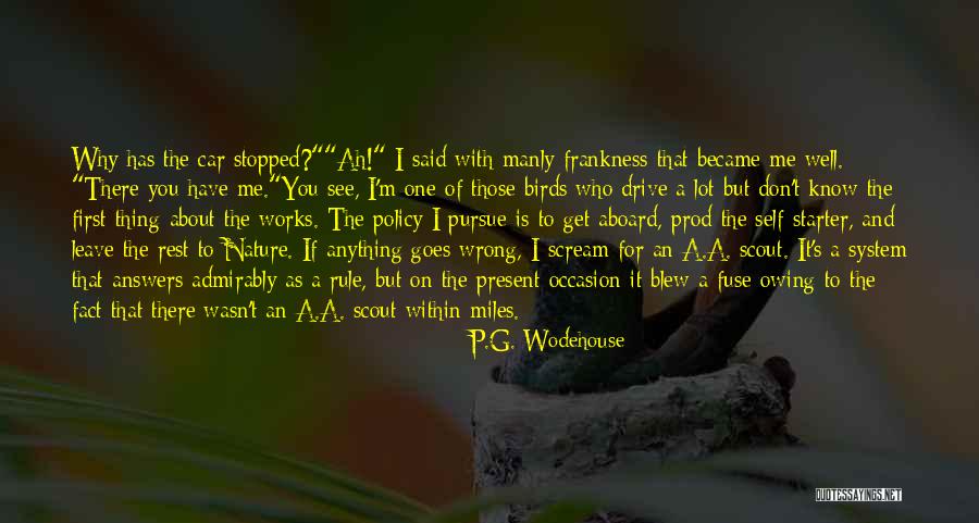 Car Mechanics Quotes By P.G. Wodehouse