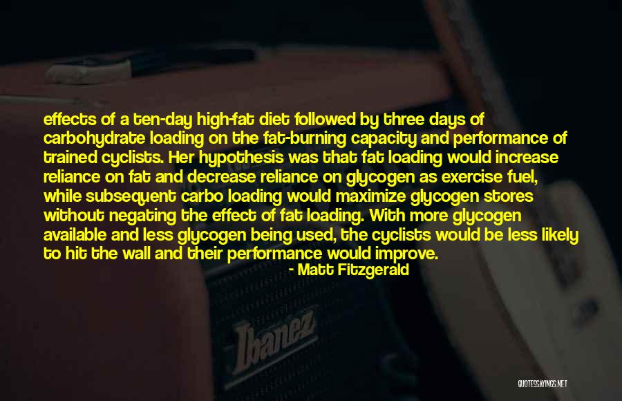 Carbohydrate Quotes By Matt Fitzgerald Carbohydrate Quotes By Matt Fitzgerald