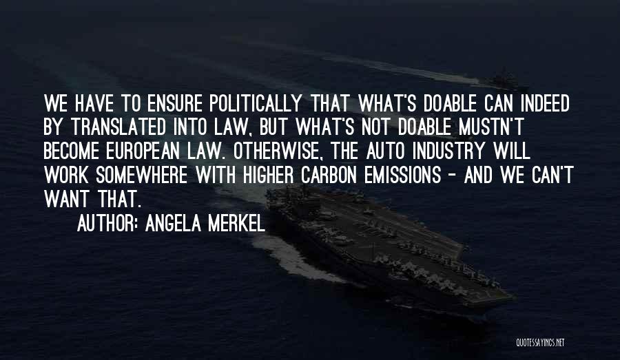Carbon Emissions Quotes By Angela Merkel