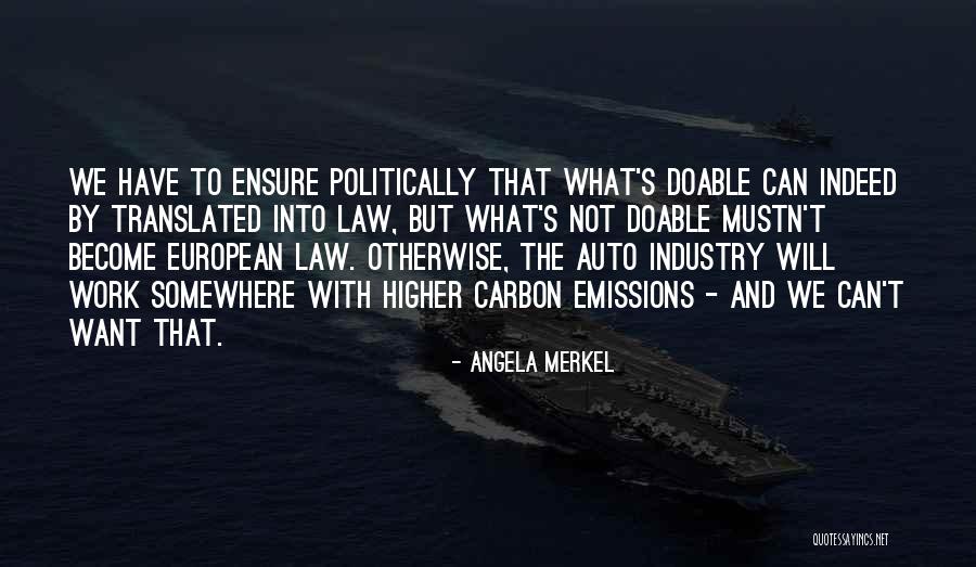 Carbon Emissions Quotes By Angela Merkel