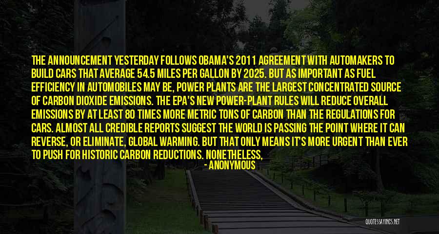 Carbon Emissions Quotes By Anonymous