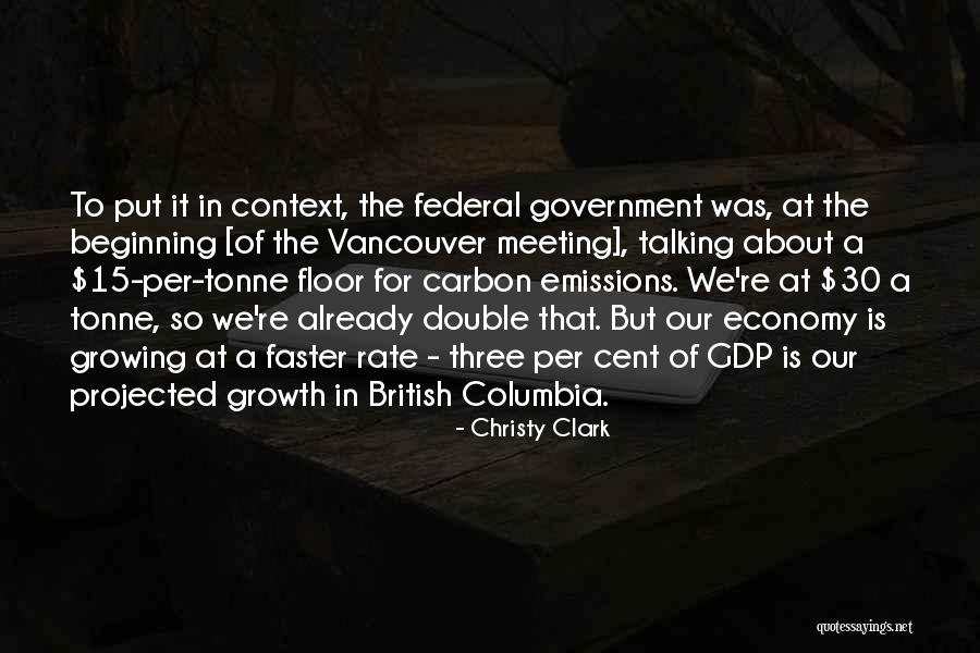 Carbon Emissions Quotes By Christy Clark