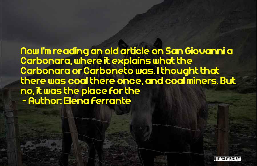 Carbonara Quotes By Elena Ferrante