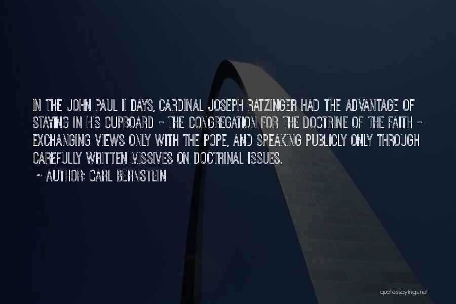 Cardinal Ratzinger Quotes By Carl Bernstein