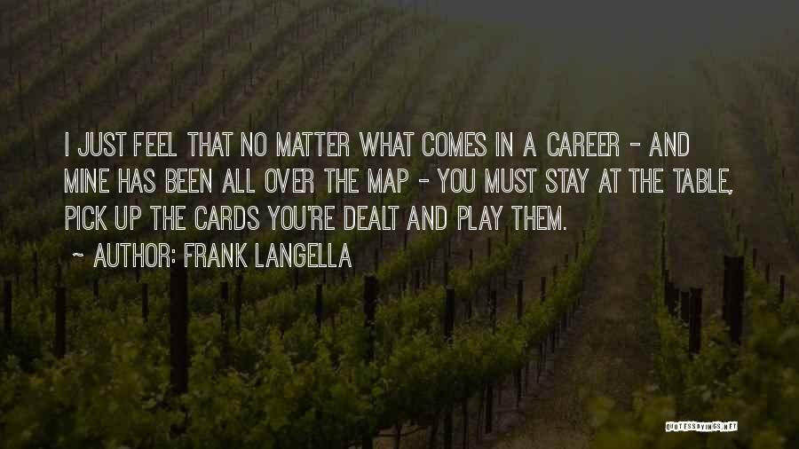 Cards You're Dealt Quotes By Frank Langella