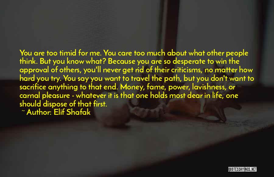 Care About What Others Think Quotes By Elif Shafak