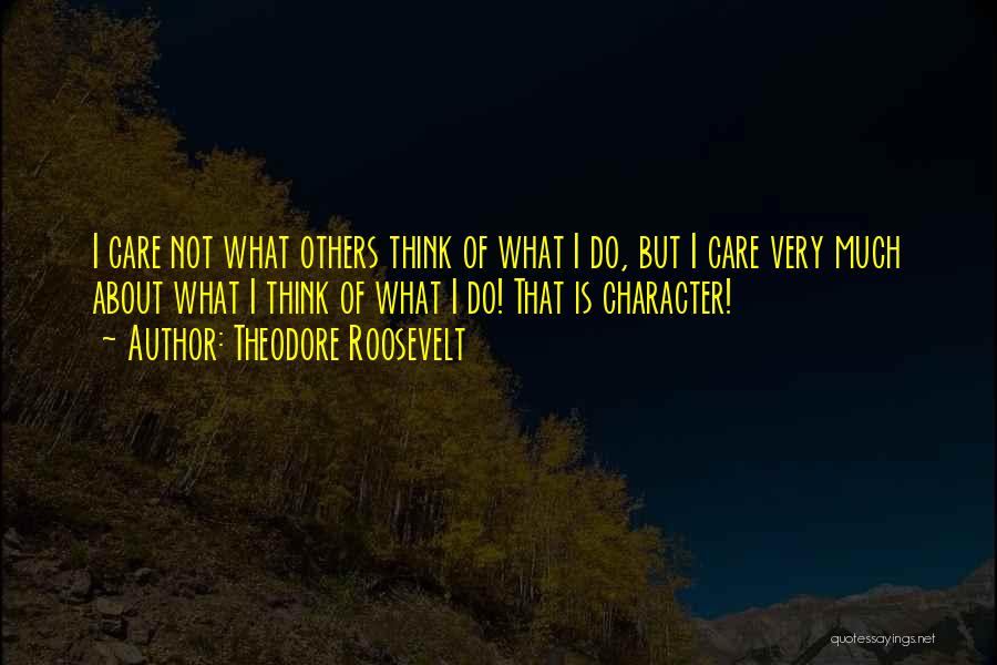 Care About What Others Think Quotes By Theodore Roosevelt