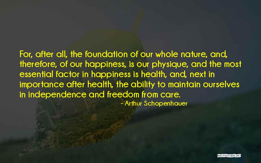 Care For Nature Quotes By Arthur Schopenhauer