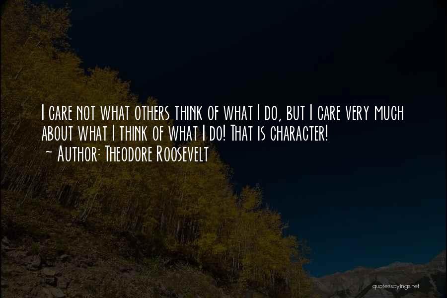 Care Not What Others Think Quotes By Theodore Roosevelt