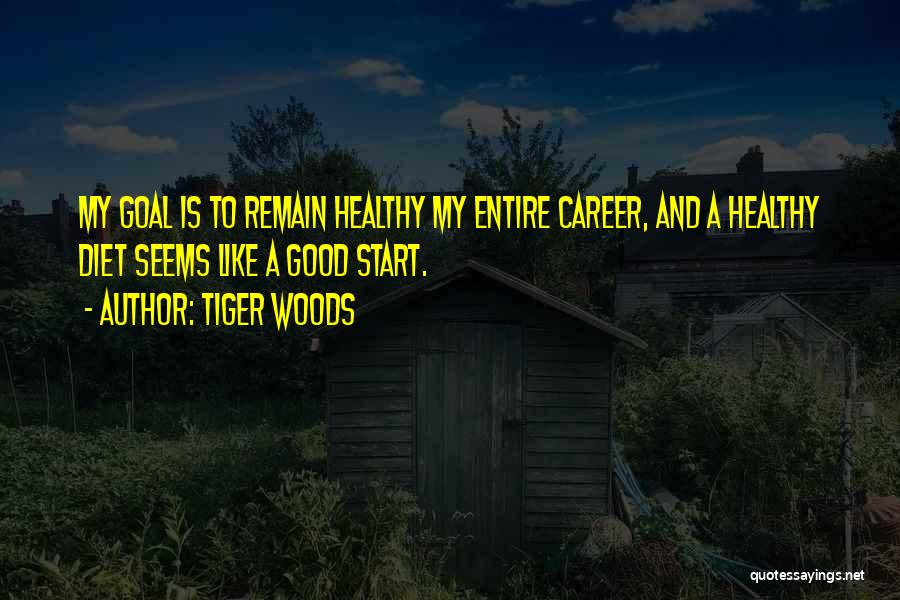 Career Goal Quotes By Tiger Woods