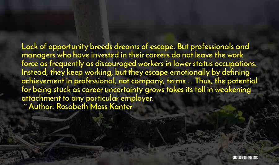 Careers And Work Quotes By Rosabeth Moss Kanter