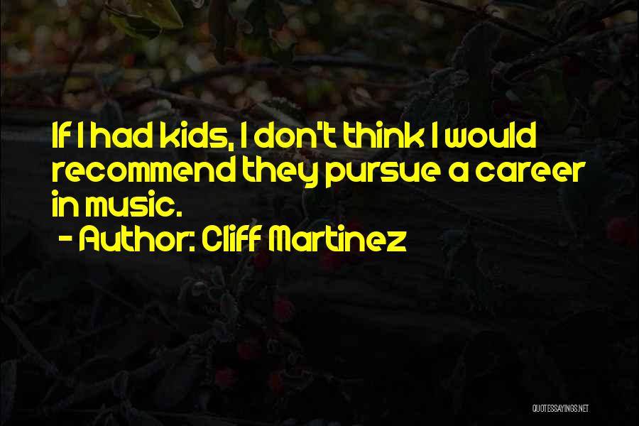 Careers In Music Quotes By Cliff Martinez