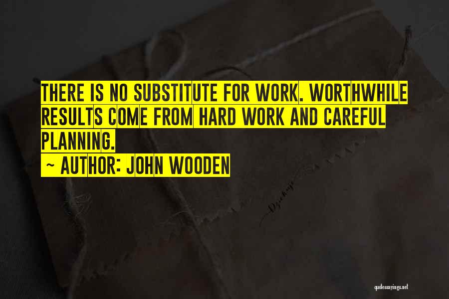 Careful Planning Quotes By John Wooden