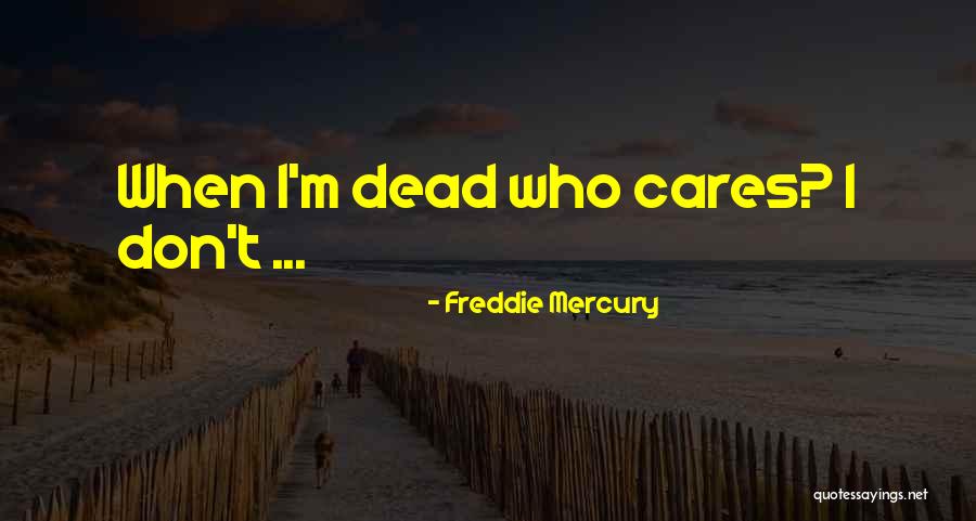 Cares Quotes By Freddie Mercury