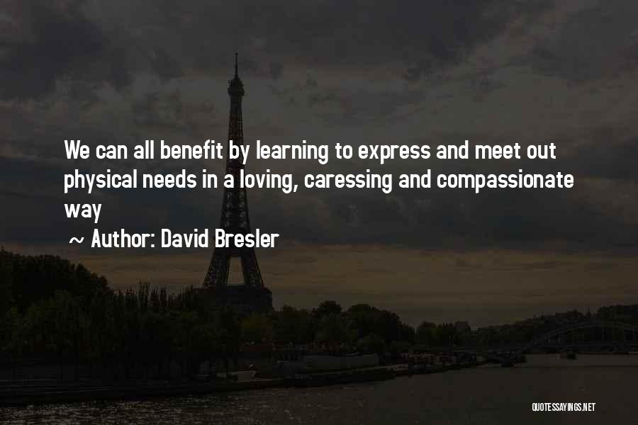 Caressing Quotes By David Bresler