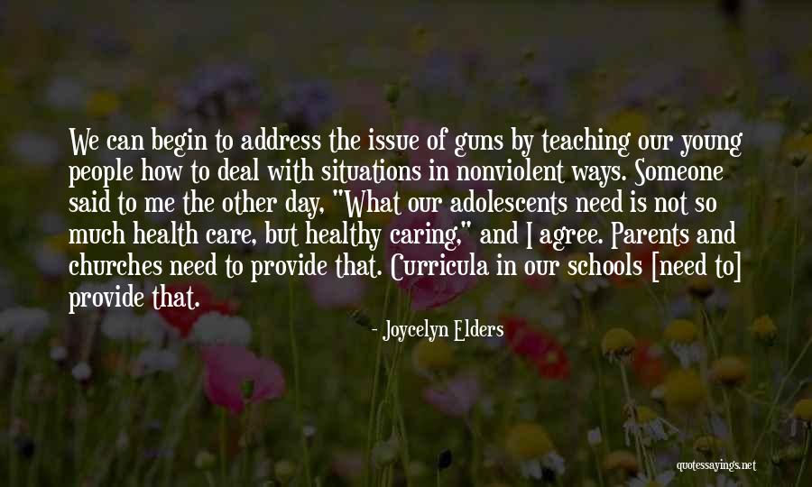 Caring For Your Health Quotes By Joycelyn Elders