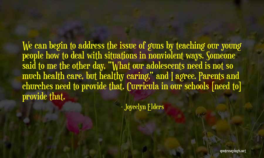 Caring To Much Quotes By Joycelyn Elders Caring To Much Quotes By Joycelyn Elders