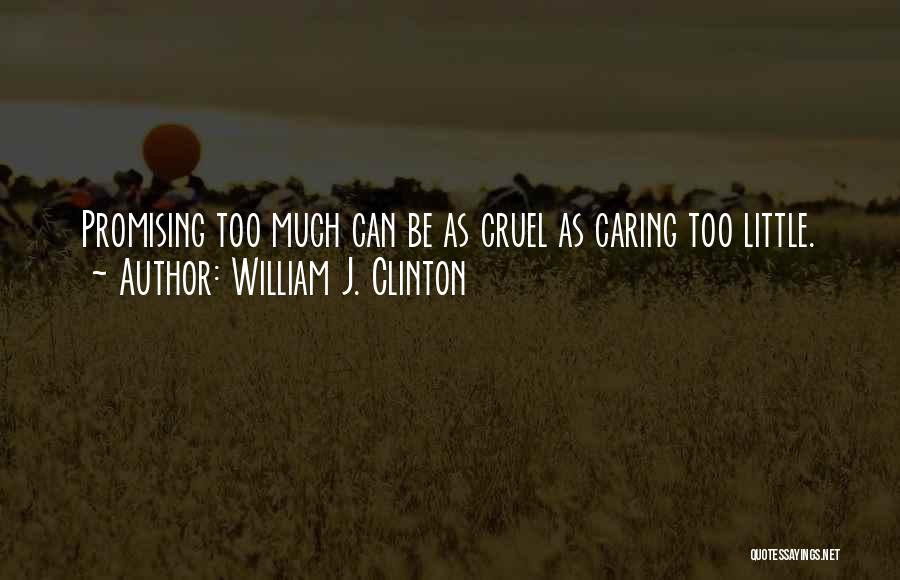 Caring Too Much Quotes By William J. Clinton