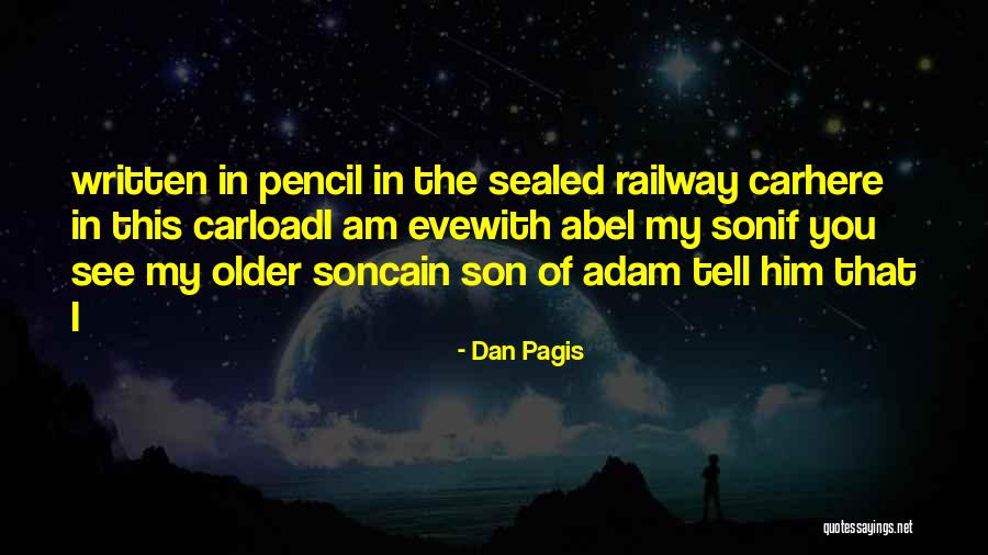 Carload Quotes By Dan Pagis Carload Quotes By Dan Pagis