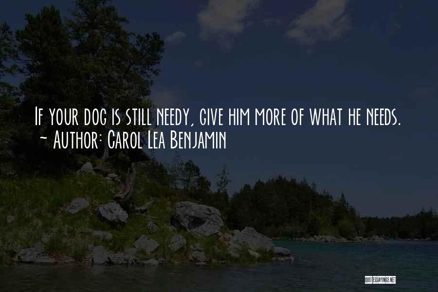 Carol Lea Benjamin Quotes 1081278