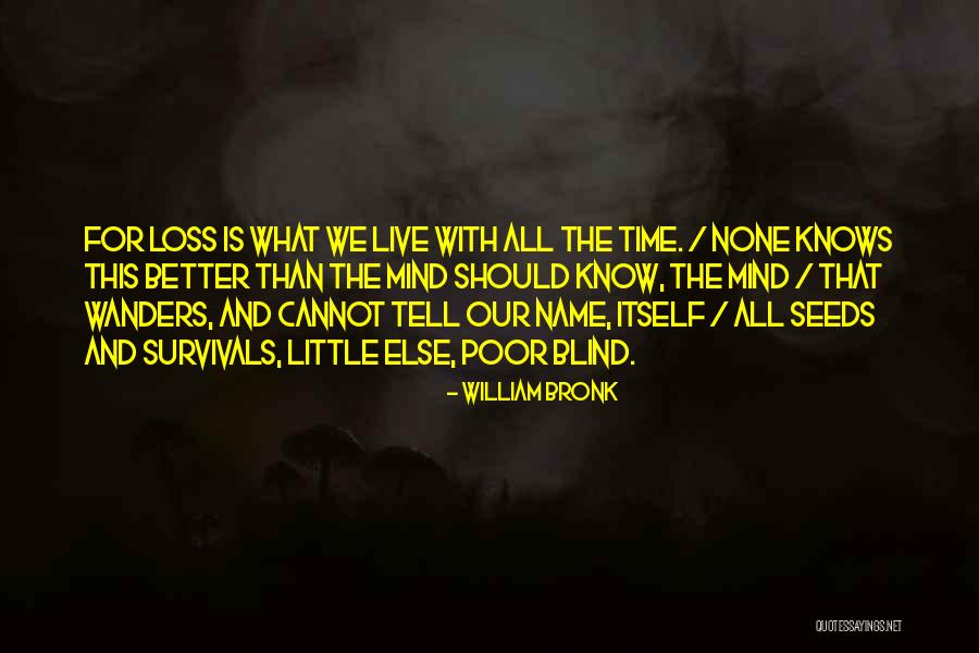 Carosello Goggi Quotes By William Bronk