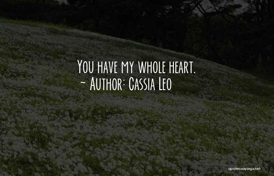 Cassia Leo Quotes 304676