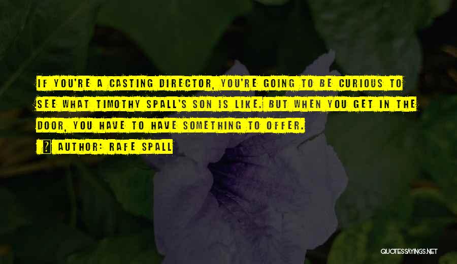 Casting Director Quotes By Rafe Spall