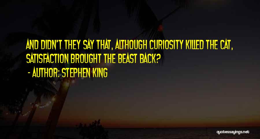 Cat Curiosity Quotes By Stephen King