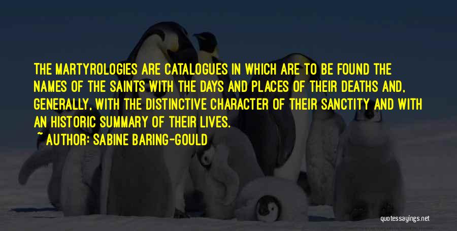 Catalogues Quotes By Sabine Baring-Gould