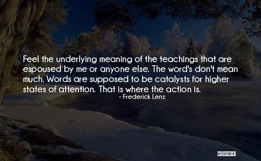 Catalysts Quotes By Frederick Lenz