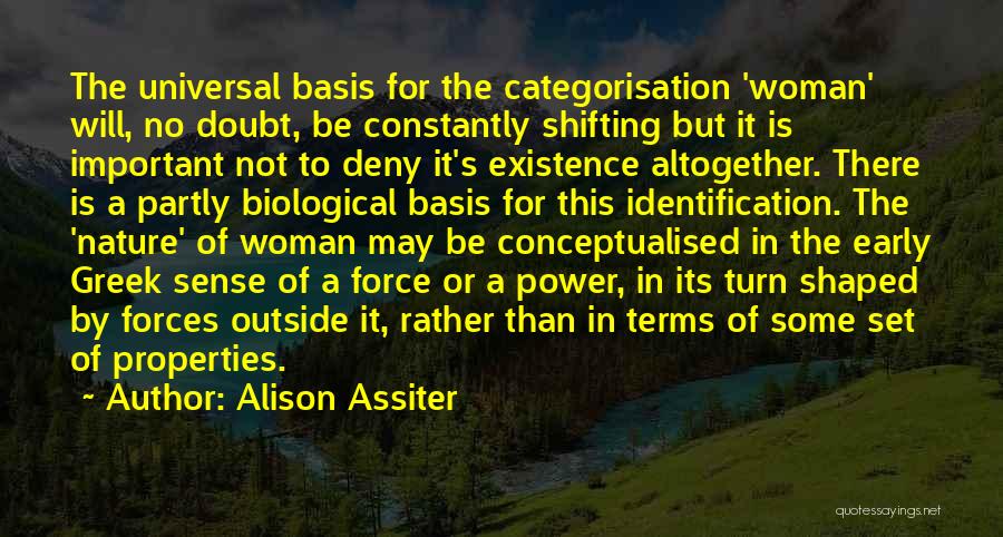 Categorisation Quotes By Alison Assiter