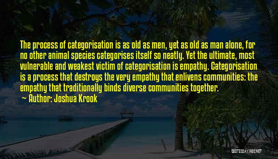 Categorisation Quotes By Joshua Krook