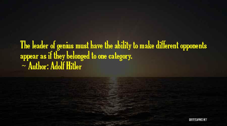 Category Quotes By Adolf Hitler