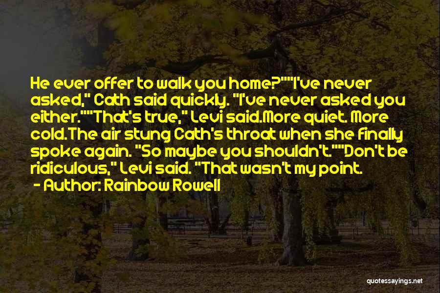 Cath And Levi Quotes By Rainbow Rowell