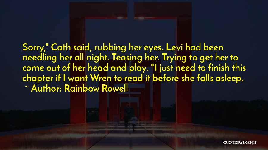 Cath And Levi Quotes By Rainbow Rowell