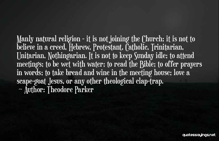 Catholic Bible Quotes By Theodore Parker