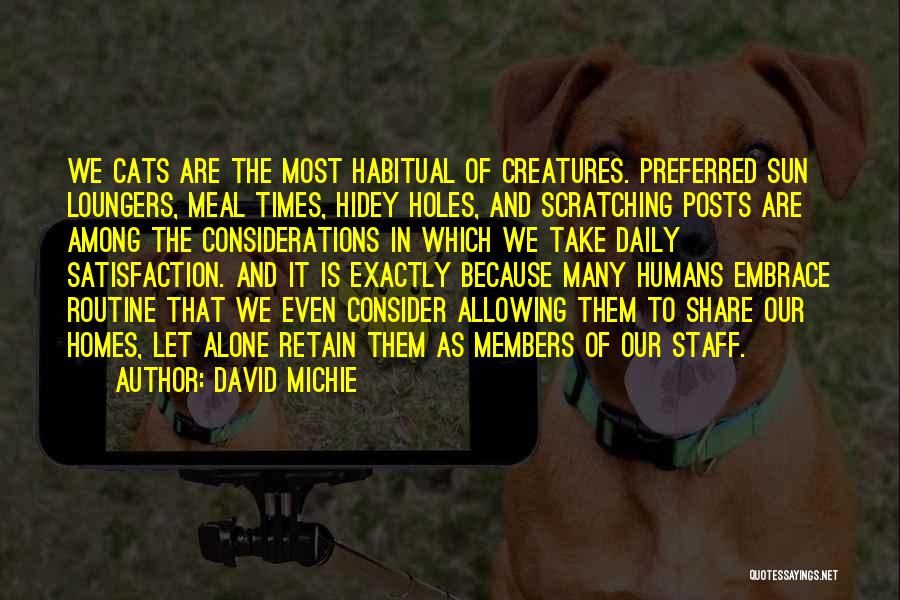 Cats And Humans Quotes By David Michie