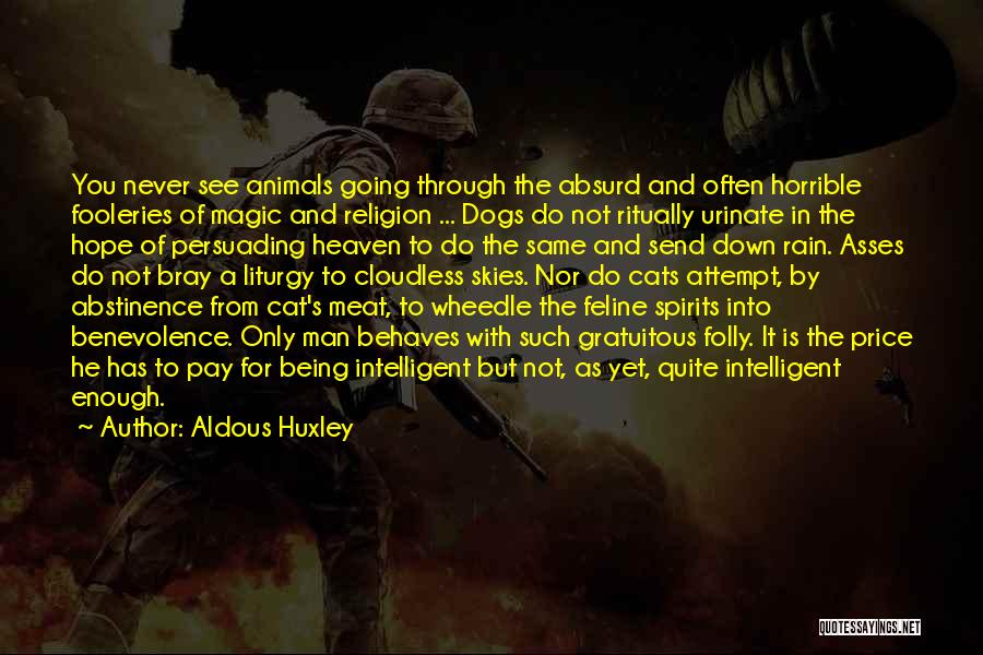 Cats Going To Heaven Quotes By Aldous Huxley