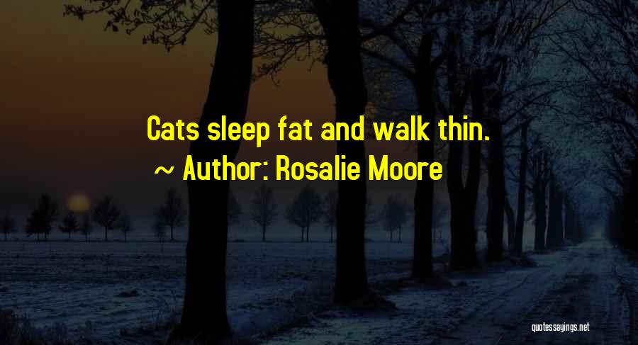 Cats Sleep Quotes By Rosalie Moore