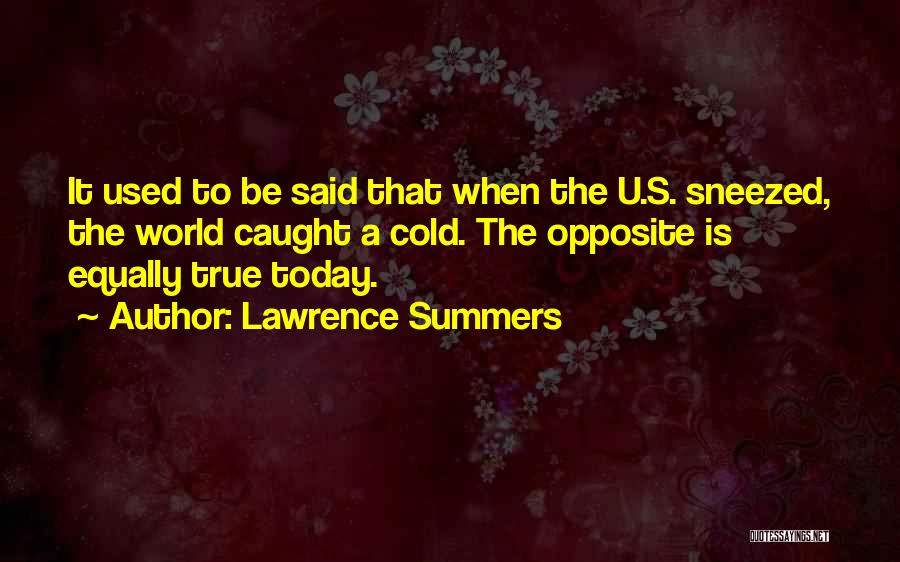 Caught Cold Quotes By Lawrence Summers